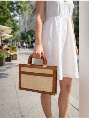 Vintage 70s straw bag